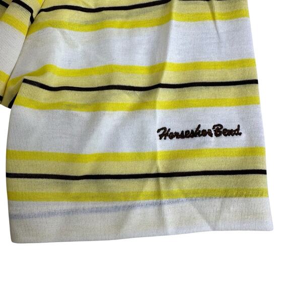 Vintage Pickering Large Polo Golf Short Sleeve Stripe Shirt Horseshoe Bend ￼ - Picture 5 of 9